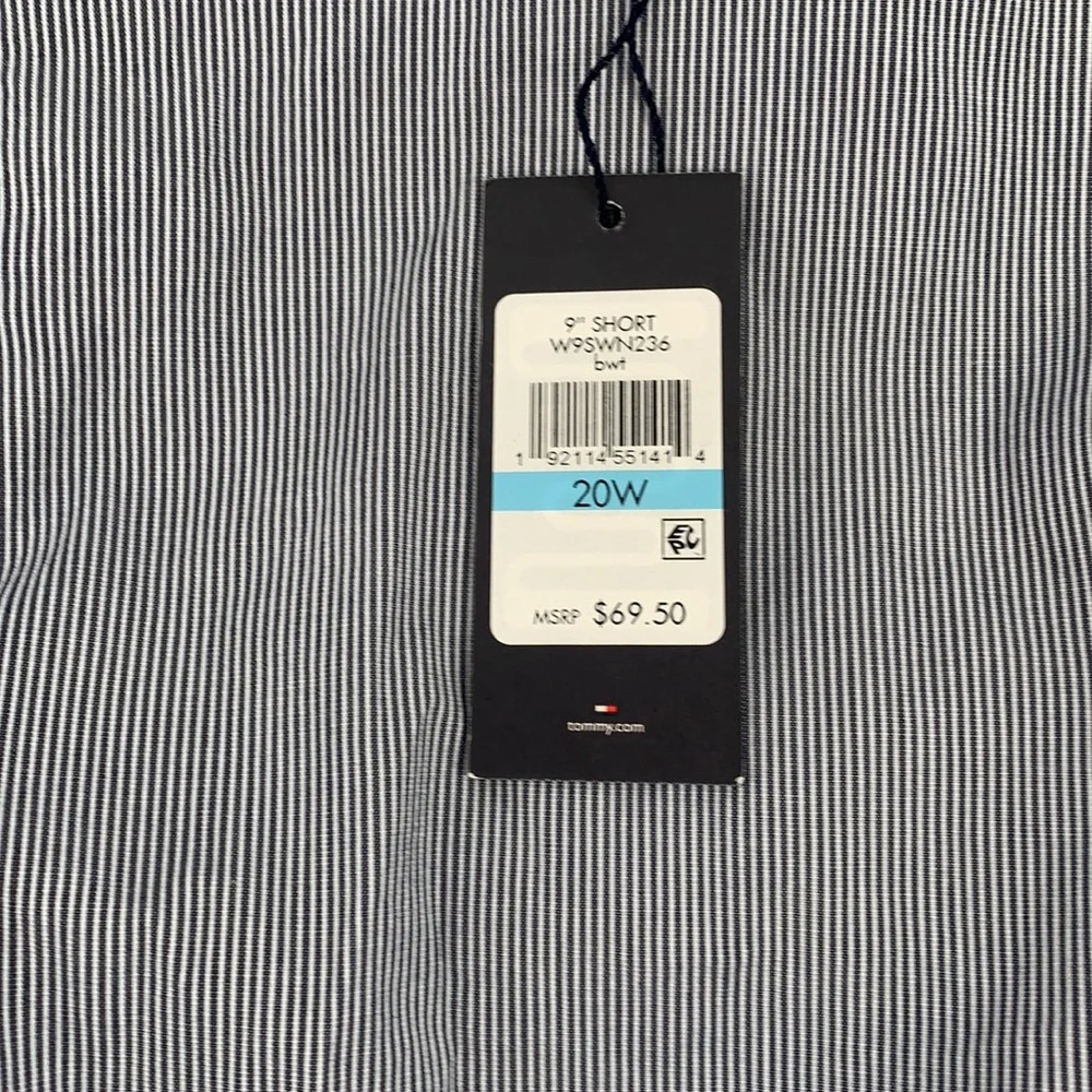 NWT TOMMY HILFIGER Hollywood pinstriped Shorts 20W - Picture 5 of 5
